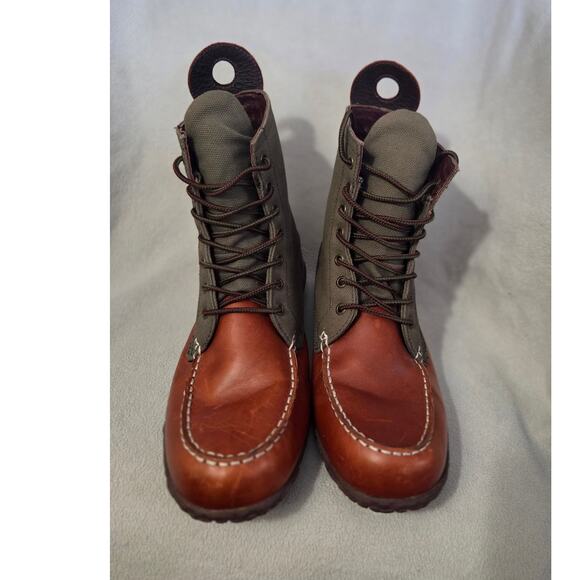 New PSYBERIA Sz 10 Hiker Winter Boots Men Waterproof Leather Canvas Sherp - Picture 3 of 8